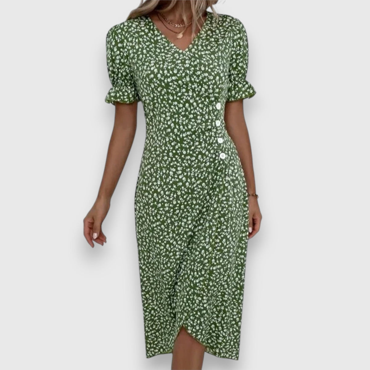 Robe Gloria À Boutons Latéraux