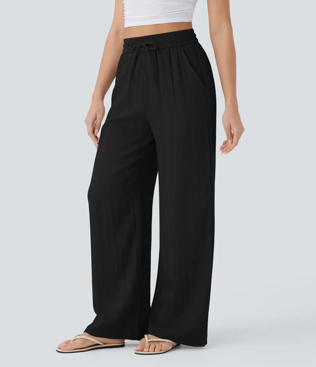 Pantalon En Lin Décontracté & Aéré