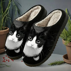 Pantoufles Minou En Peluche