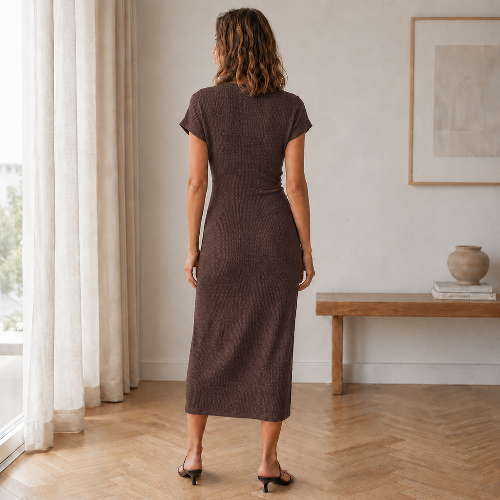 Robe Randa Avec Nœud & Fente Sur Le Côté