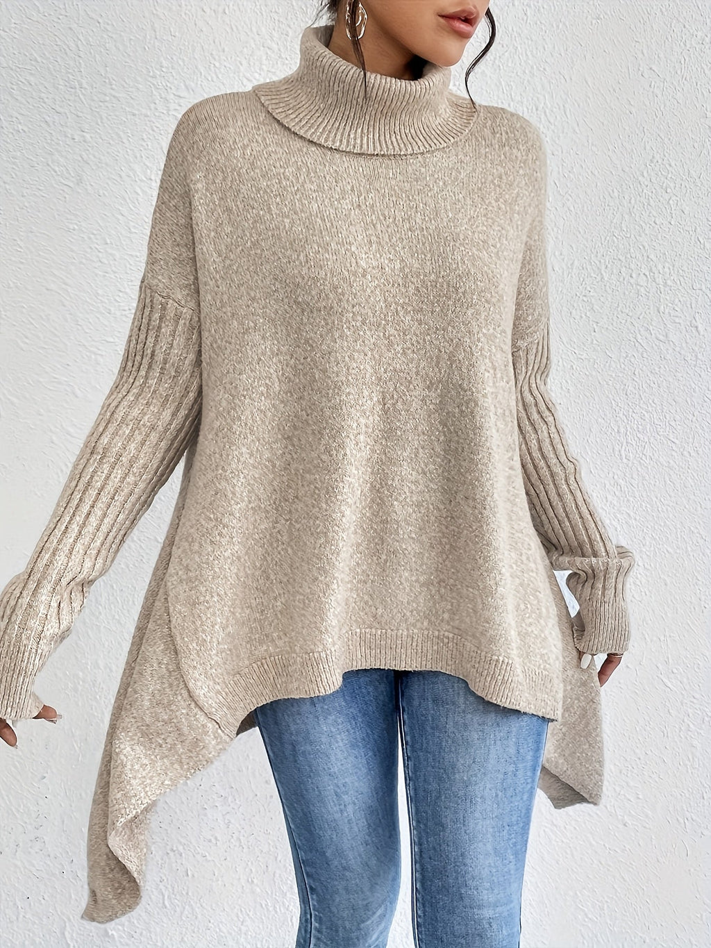 Pull Col Montant Élégant & Décontracté