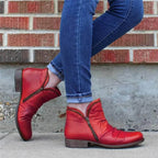 Bottines Orthopédiques En Cuir Avec Fermeture Éclair