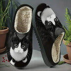 Pantoufles Minou En Peluche