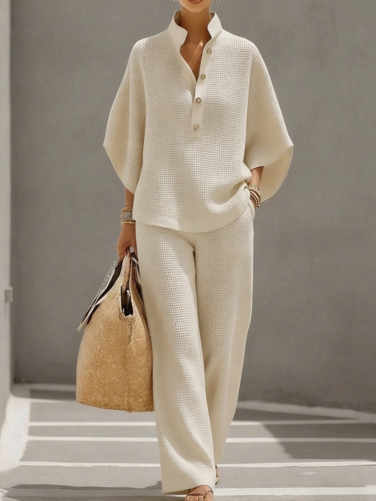 Ensemble Elly 2 Pièces En Tissu Gaufré