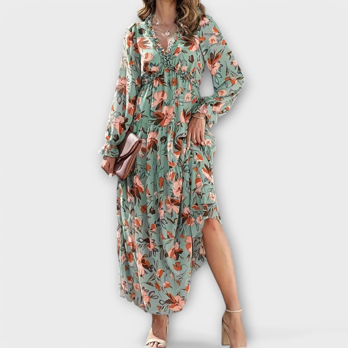 Robe Longue & Élégante En Col V