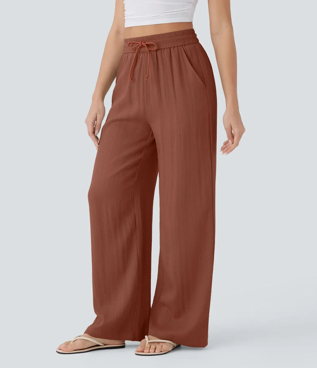 Pantalon En Lin Décontracté & Aéré