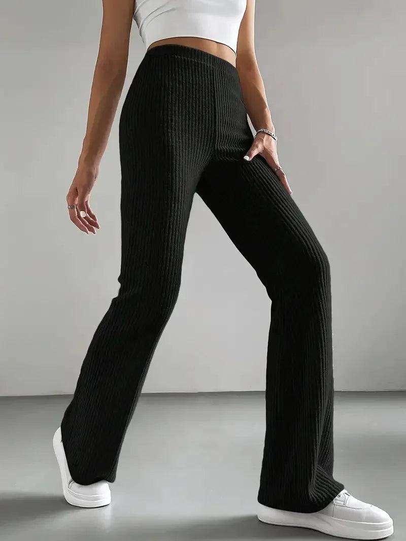 Pantalon Évasé En Velours Côtelé