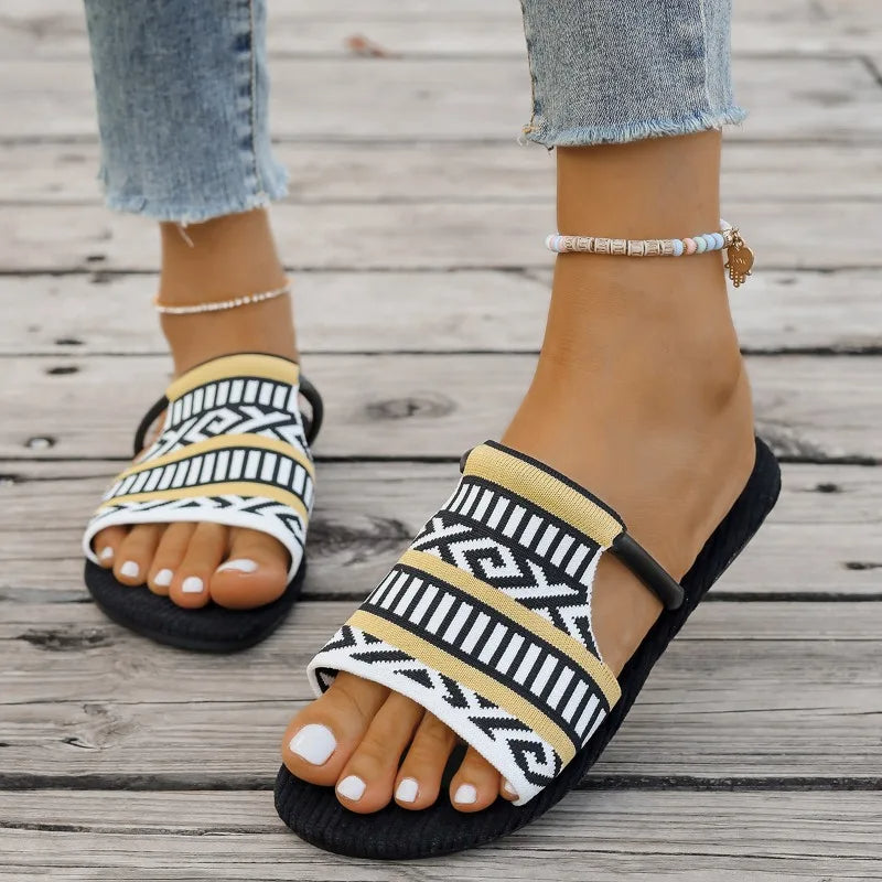 Sandales Hawar À Motif Bohème