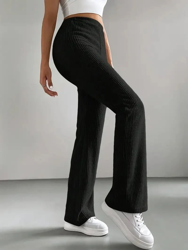 Pantalon Évasé En Velours Côtelé