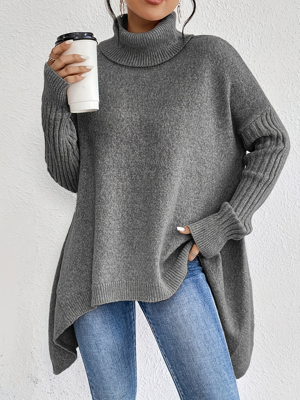 Pull Col Montant Élégant & Décontracté