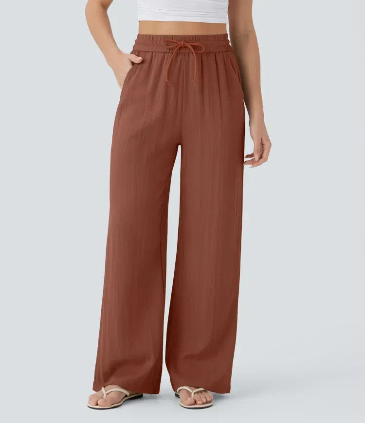 Pantalon En Lin Décontracté & Aéré