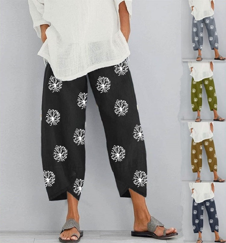Pantalon Court Bohème Décontracté