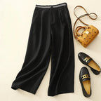 Pantalon Classique En Lin Pour Femme