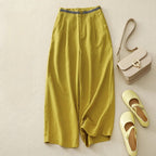 Pantalon Classique En Lin Pour Femme