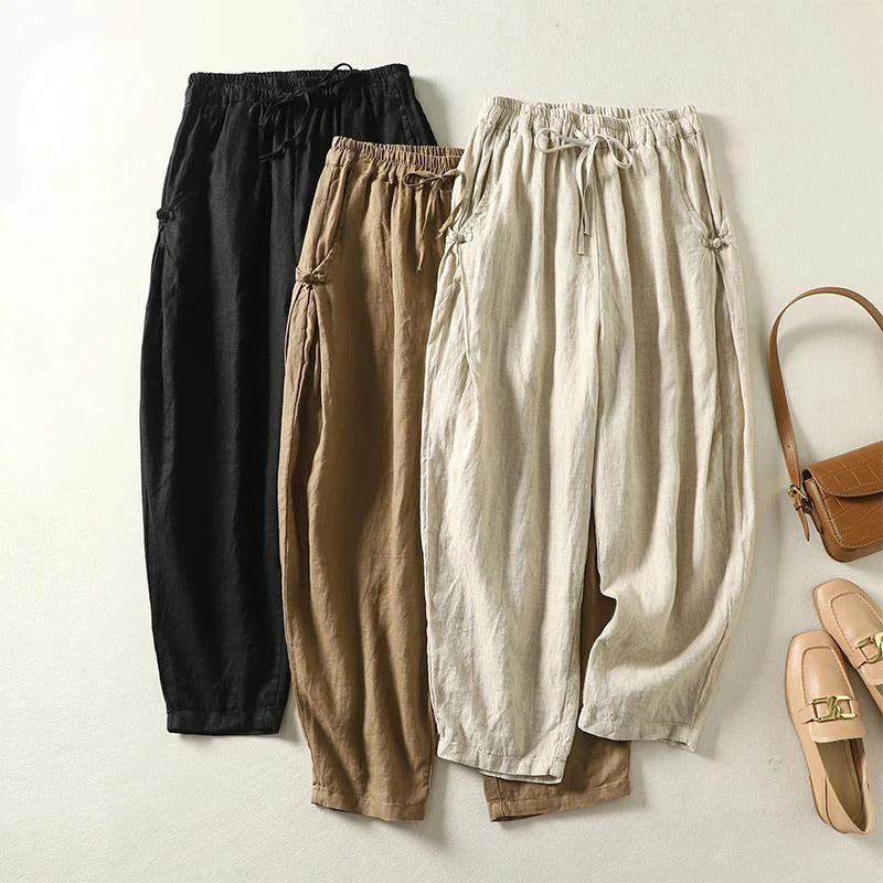 Pantalon Shanna En Lin Pour Femme