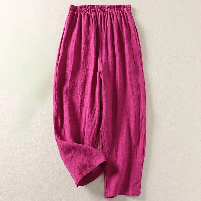 Pantalon Léger En Lin Pour Femme