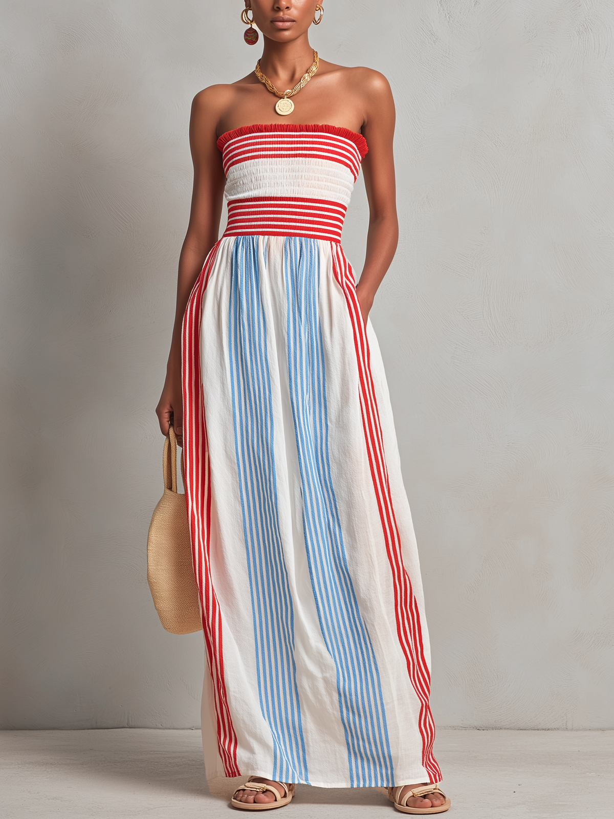 Robe Mylène Longue Sans Bretelles