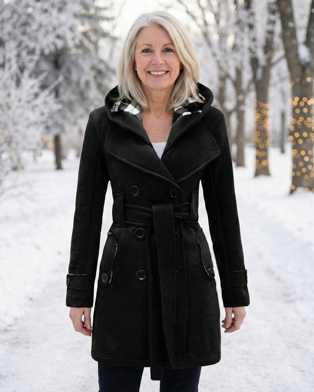Zelinda | Cappotto in Lana a Quadri
