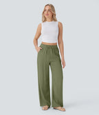 Pantalon En Lin Décontracté & Aéré