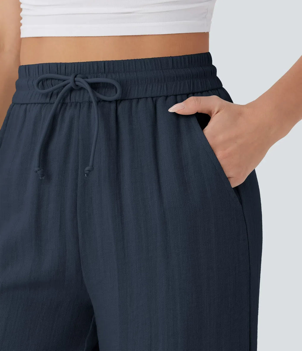 Pantalon En Lin Décontracté & Aéré
