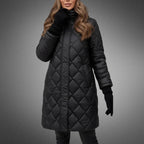 Manteau Long Matelassé Avec Capuche