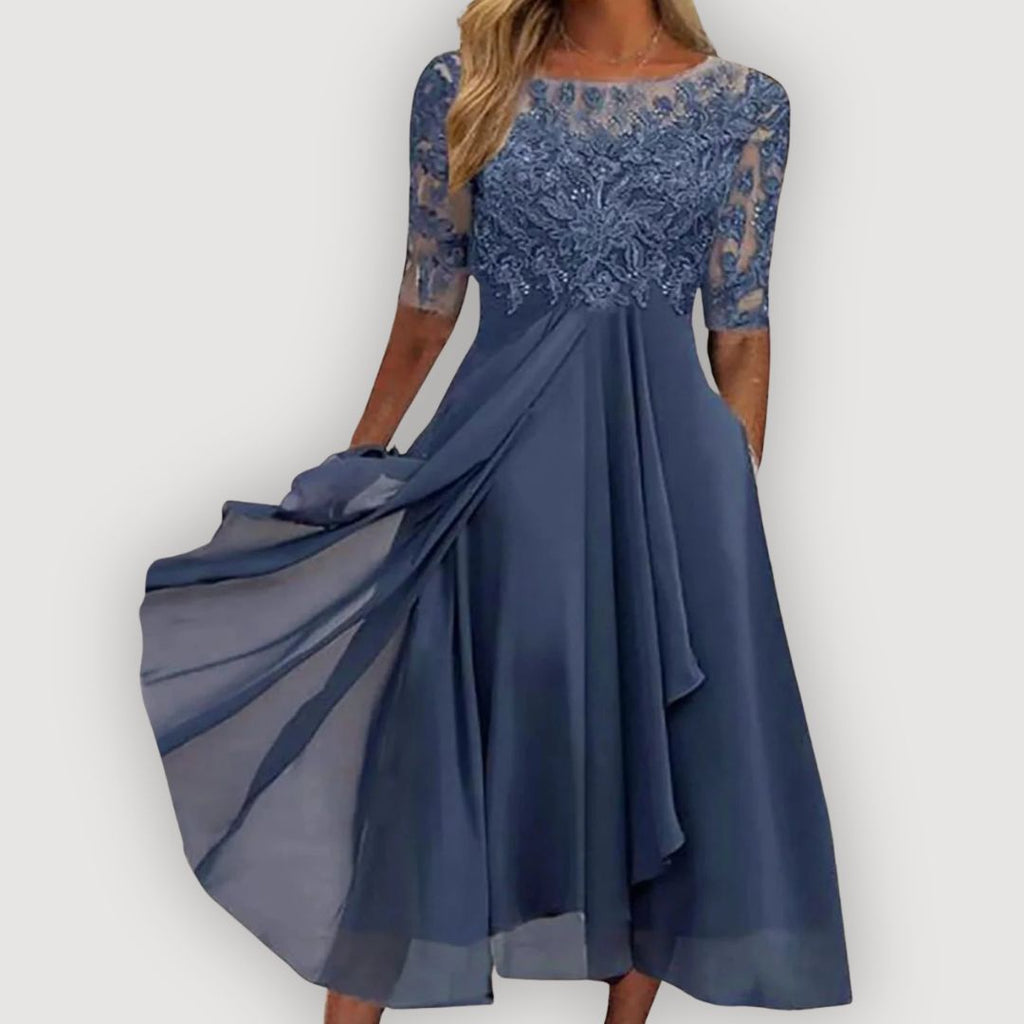 Robe Céline Élégante En Mousseline