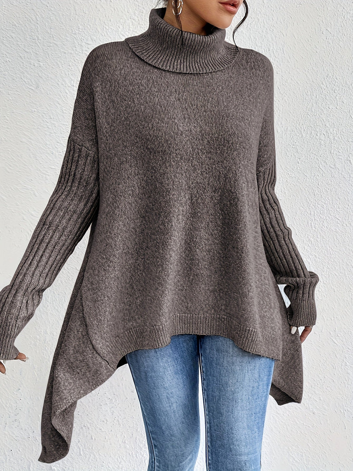 Pull Col Montant Élégant & Décontracté