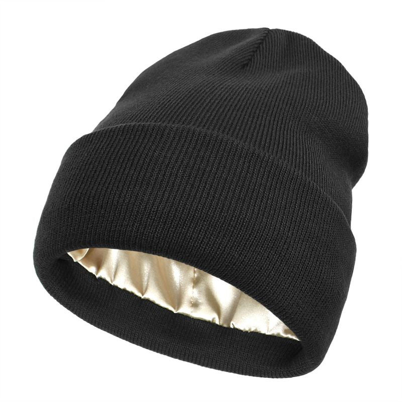 Bonnet Doublé En Satin Ultra Chaud