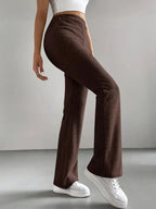 Pantalon Évasé En Velours Côtelé