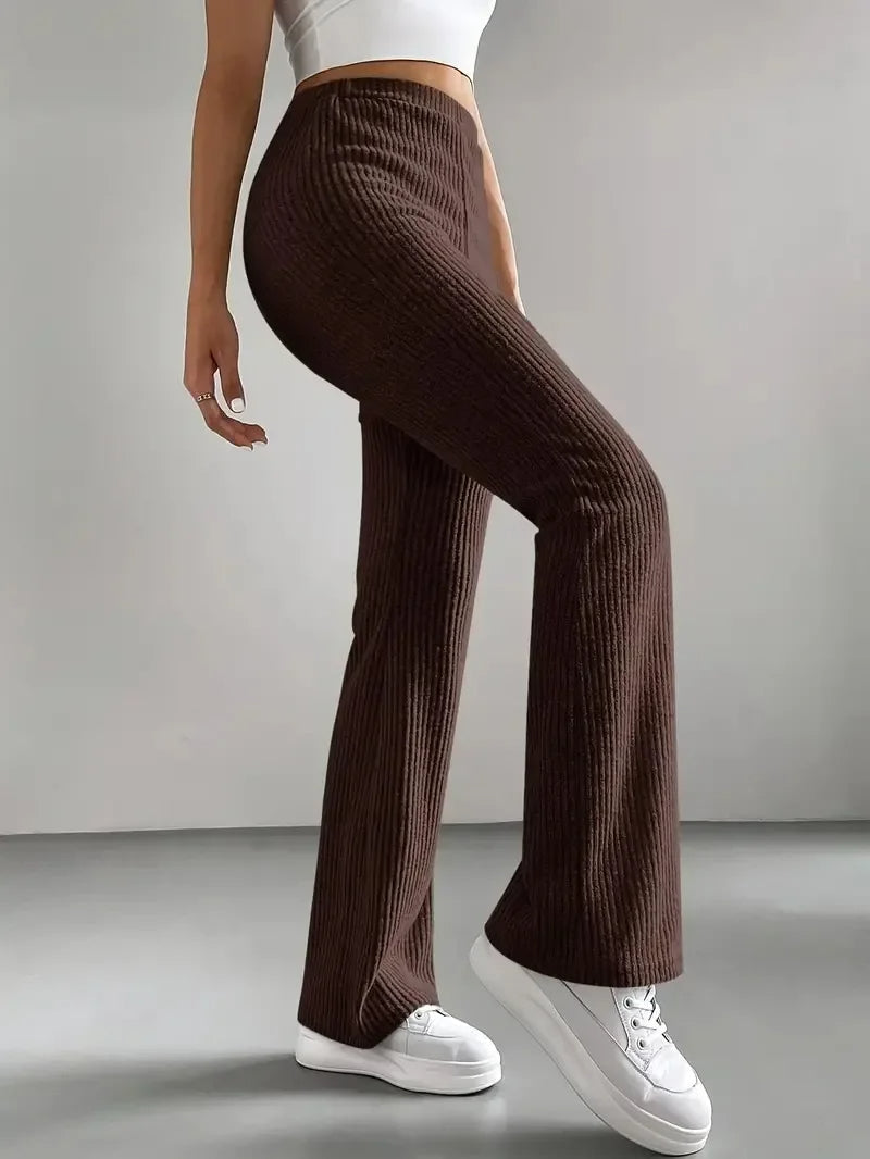 Pantalon Évasé En Velours Côtelé