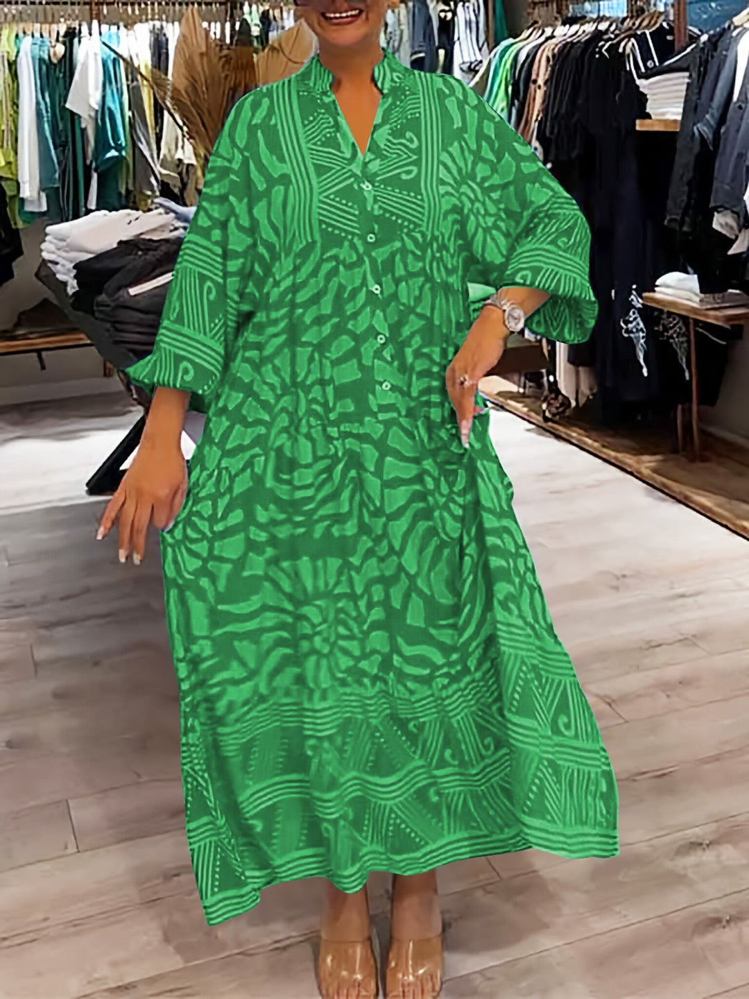 Robe Solea Imprimée À Col En V