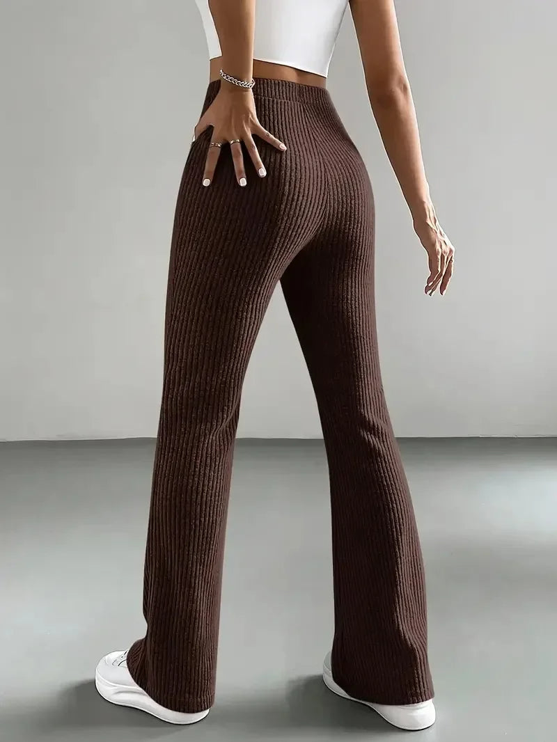 Pantalon Évasé En Velours Côtelé