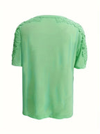 T-shirt D'été À Manches Courtes Avec Dentelle