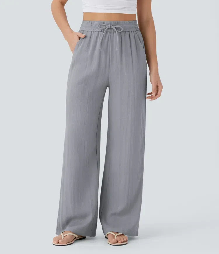Pantalon En Lin Décontracté & Aéré