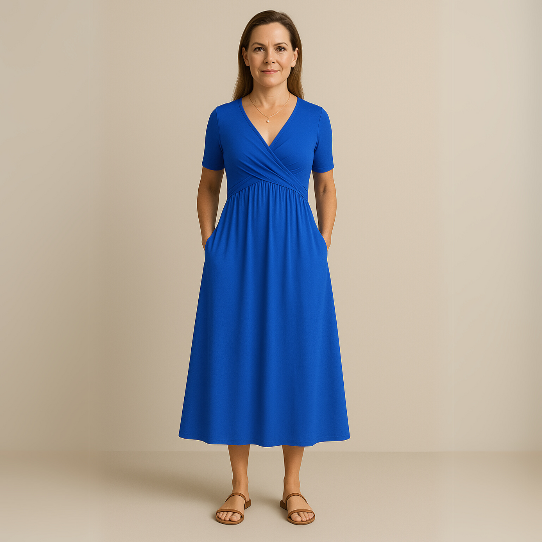 Robe Alicia Longue Col V