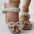 Sandales À Talon Luna En Strass