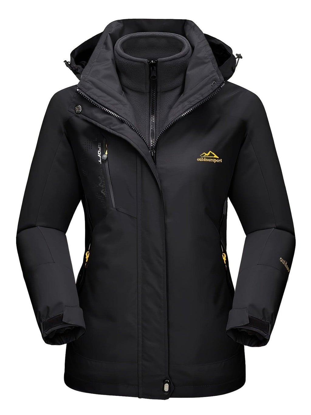 Manteau 3-en-1 Imperméable Avec Doublure En Polaire