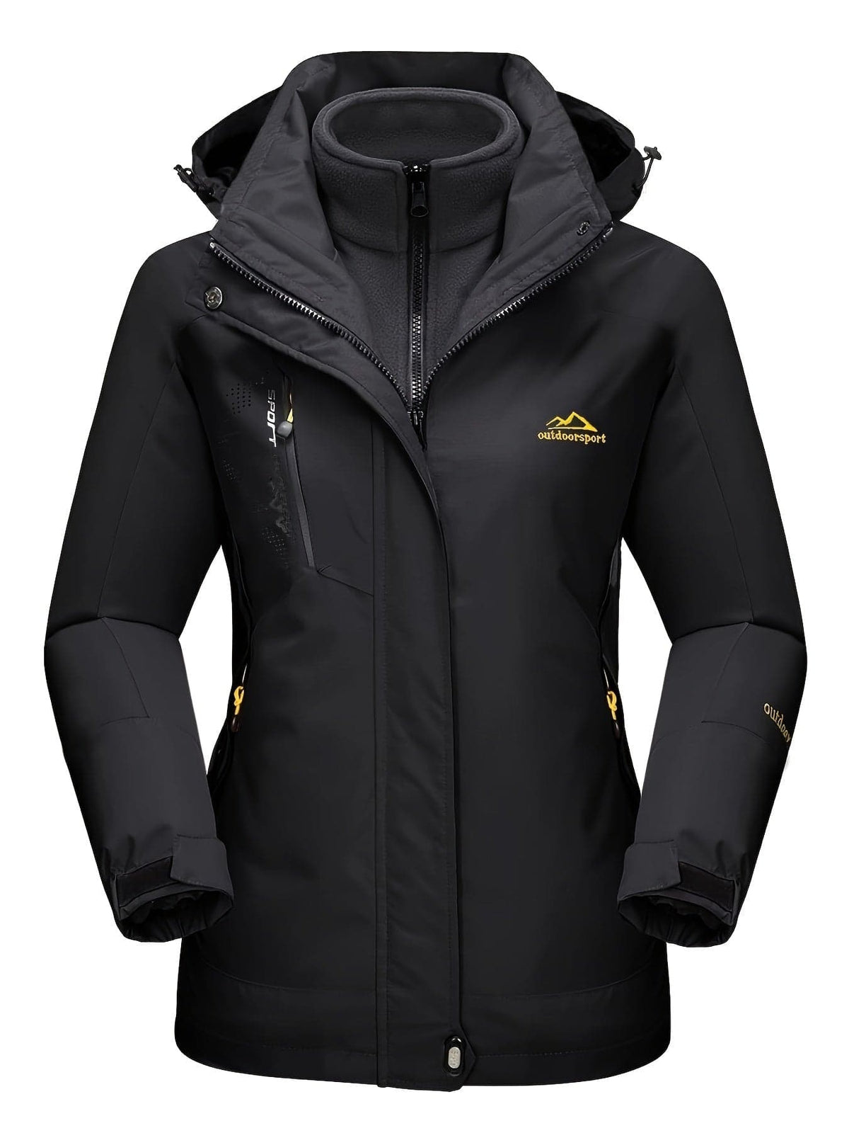 Manteau 3-en-1 Imperméable Avec Doublure En Polaire