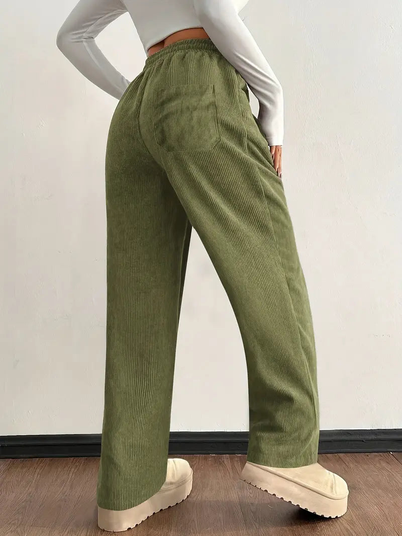 Pantalon Shaina En Velours Côtelé