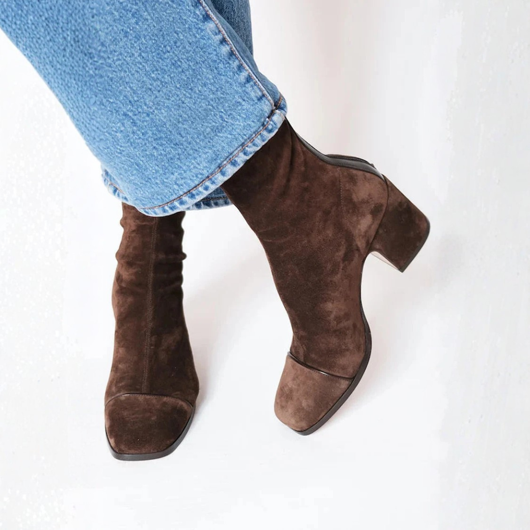 Bottines À Talons Élégantes En Daim