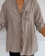 Chemise Décontracté En Paillettes