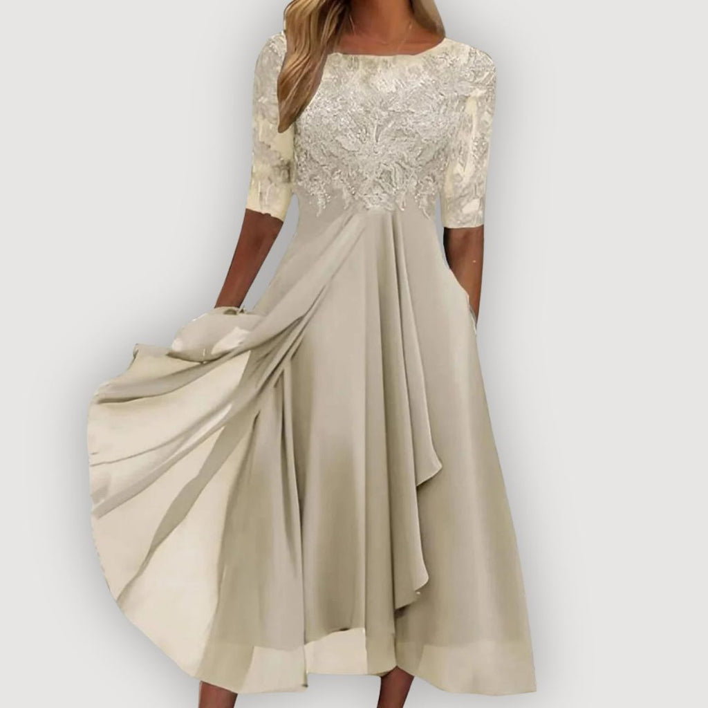 Robe Céline Élégante En Mousseline