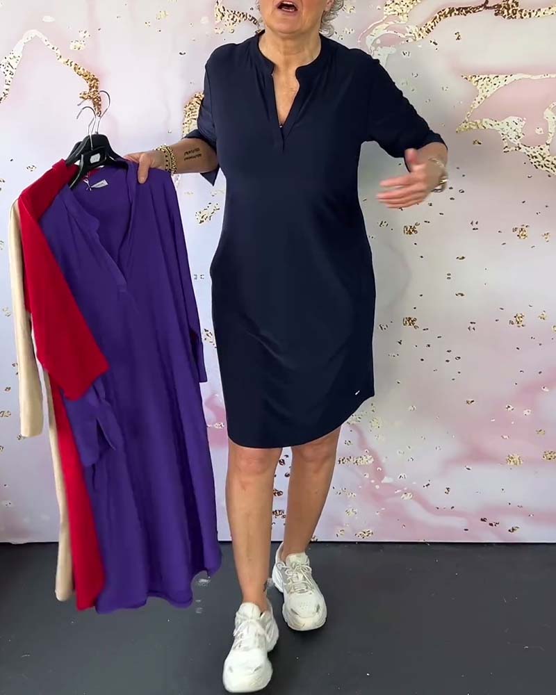 Robe Fit À Décolleté En V Avec Poches