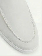 Yacht | Mocassino Aperto Camoscio — Bianco