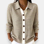 Elia – Cardigan rayé en coton