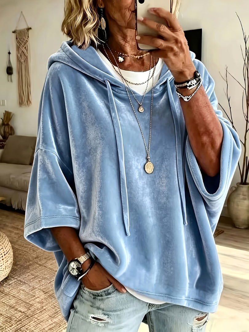 Hoodie Méline Oversize En Velours