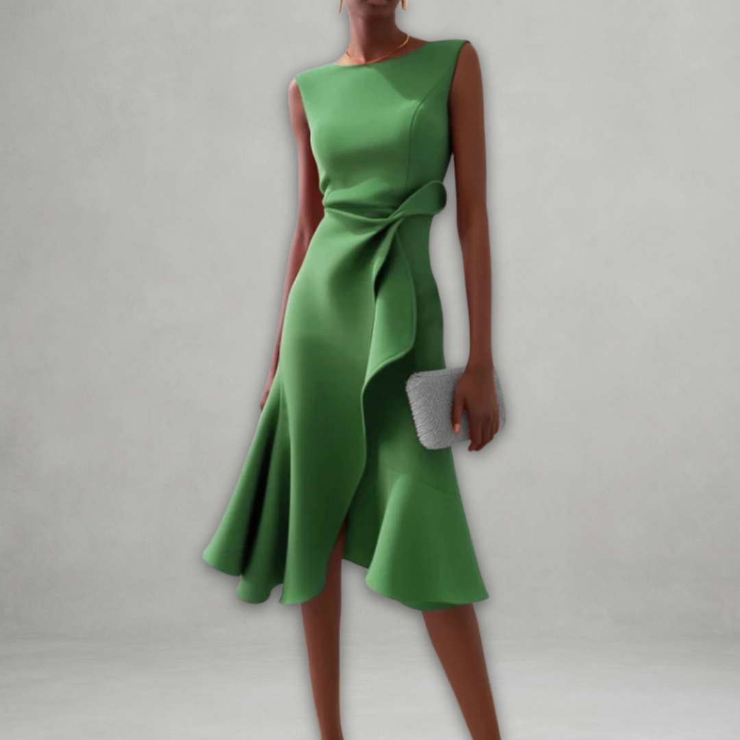 Robe Mi-longue Élégante Sans Manches