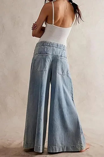 Jeans Amples & Élégants À Jambes Larges