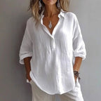 Chemise Décontractée En Lin Doux