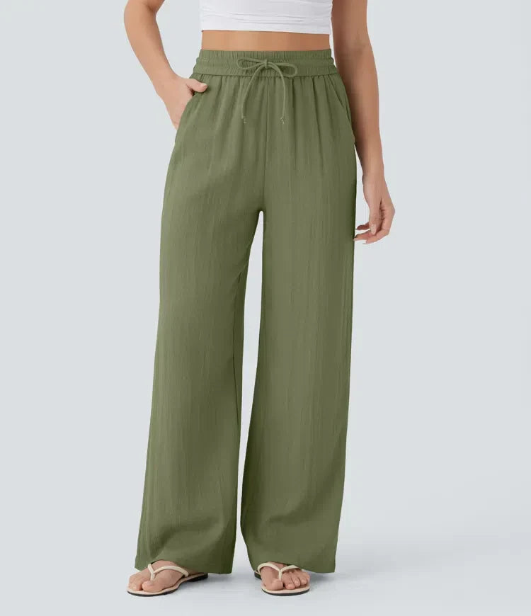 Pantalon En Lin Décontracté & Aéré